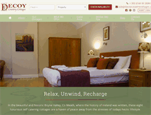 Tablet Screenshot of decoycountrycottages.ie